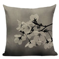 Geometric Meditation Decorative Throw Pillow Cover Axyaa Black White Linen Square Case