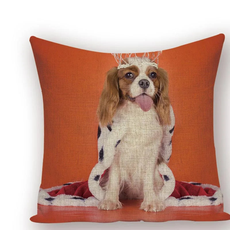 Axyaa Animal Dog Pillow Covers: Golden Retriever, Boston Terrier, Chihuahua Decor