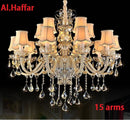 Modern Luxury Crystal Chandelier Light Fixture for Living Room and Bedroom by Axyaa