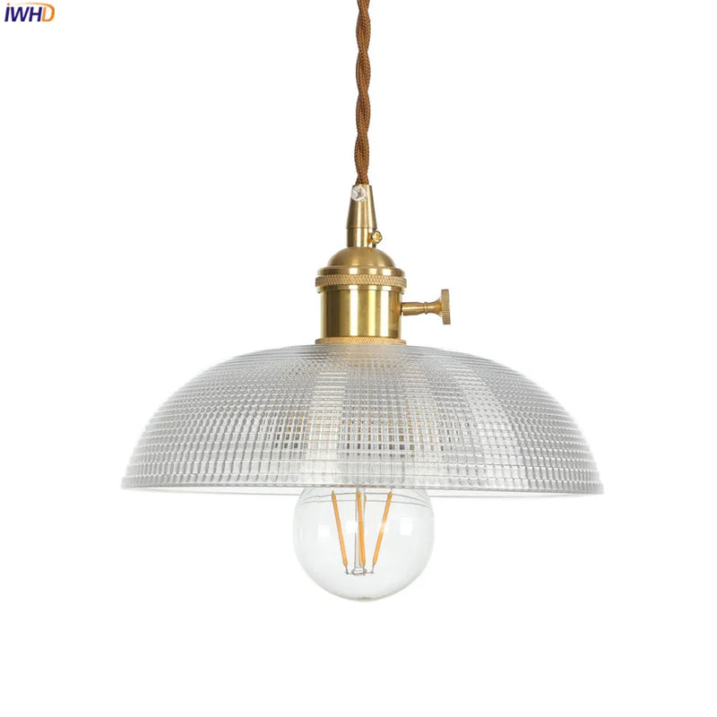 Axyaa Nordic Style Copper Glass Pendant Light - Loft Industrial Decor