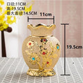 Axyaa Europe Gold Ceramic Vase: Creative Porcelain Decor for Home & Wedding