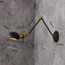Axyaa Loft Retro LED Wall Lamp Swing Arm Industrial Sconce Luminaire
