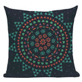 Axyaa Boho Kilim Leaf Cushion Cover - Retro Middle Eastern Style Home Decor