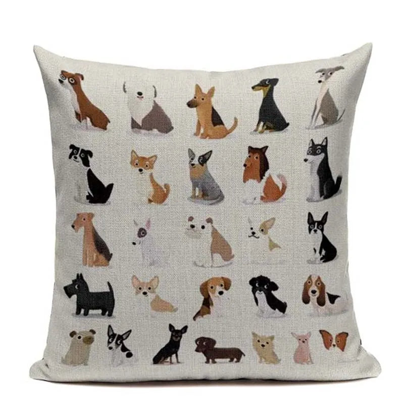 Axyaa Cartoon Animal Pillowcase for Sofa Bed - Cute Decorative Cushion Cover