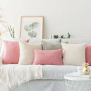 Axyaa Monochrome Velvet Cushion Cover, Soft Home Decor, Various Colors, 45x45cm, 60x60cm