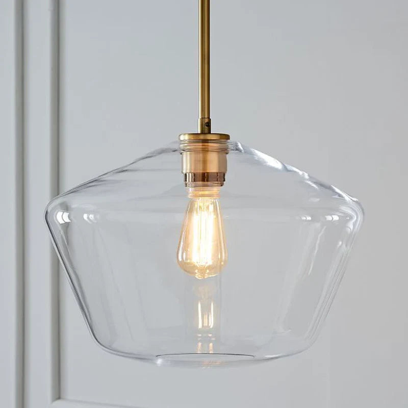 Axyaa Nordic Modern Glass Pendant Light for Kitchen, Living Room, Bedroom, Loft LED E26 E27