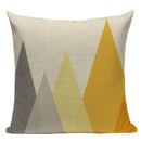Nordic Geometric Deer Cushion Cover - Axyaa Yellow Heart Throw Pillow Case