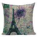 Axyaa London Bridge Paris Eiffel Tower Decorative Printed Throw Pillows