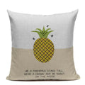 Colorful Pineapple Ananas Decor Cushion Cover by Axyaa - Modern Tropical Print