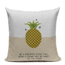 Colorful Pineapple Ananas Decor Cushion Cover by Axyaa - Modern Tropical Print