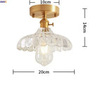 Axyaa Nordic Glass Copper LED Ceiling Light Vintage Ceiling LampIKEA