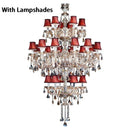 Axyaa Luxury Crystal Chandelier with 24 Lights for Modern Hotel Lobby