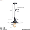 Axyaa Retro LED Pendant Light | Silver Vintage Industrial Hanging Lamp