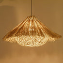 Rattan Bird's Nest Pendant Light | Hand-Woven Hanging Lamp Fixture for Restaurant & Bedroom - Axyaa