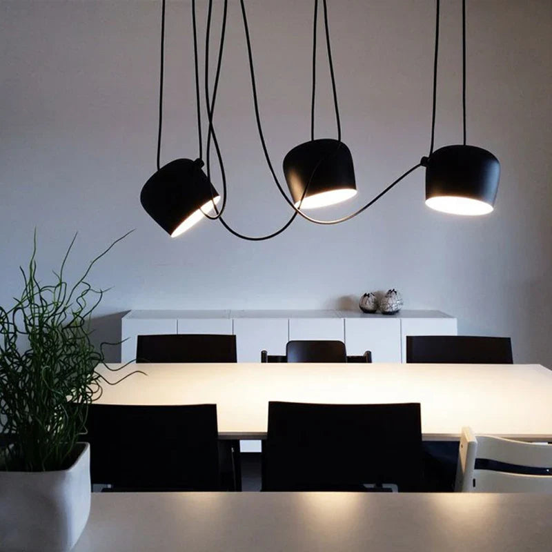 Axya Modern Industrial Drum Pendant LED Ceiling Light for Kitchen and Restaurant