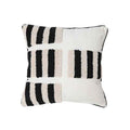 Axyaa Geometric Tufted Cushion Cover 45x45cm - Black White Pillow for Home Decor