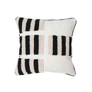 Axyaa Geometric Tufted Cushion Cover 45x45cm - Black White Pillow for Home Decor