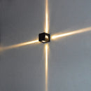 Axyaa Square LED Wall Light Spot Facades Cross Star Lamp Night Lighting (4pcs)