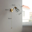 Axyaa Green Glass LED Wall Lights with Pull Chain Switch, Up and Down Adjustable