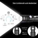 Axya 8000LM Zoomable USB Rechargeable LED Flashlight with T6/L2/V6 LEDs