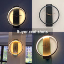 Axyaa LED Wall Clock Lamp Modern Wall Light Fixture