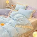 Axyaa Kawaii Pink Bedding Set Bedspreads Twin Full Queen Size Duvet Cover & Sheet