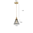 Axyaa Copper LED Glass Pendant Lamp Nordic Modern Style Dining Bedroom Light
