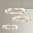 Axyaa Luxury Crystal Chandelier with LED Dimming for Villa Staircase