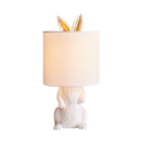 Axyaa Rabbit Resin Table Lamps - Modern Industrial Bedroom Decor Lighting