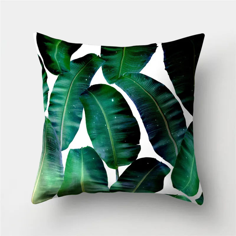 Axyaa Tropical Plants & Hibiscus Flower Pillow Cover Collection