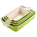 Axyaa 4-Piece Ceramic Handle Baking Dish Set for Lasagne/Pie/Casserole/Tapas