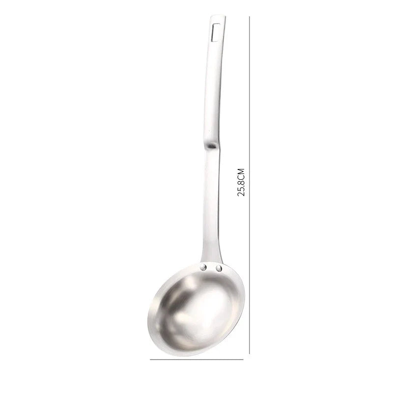 Axyaa Stainless Steel Soup Spoon Colander Strainer Skimmer for Home Cooking