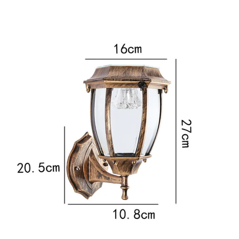Axyaa Solar Wall Light: LED Outdoor Courtyard Sconces IP55 Waterproof Garden Decor Fence Lighting
