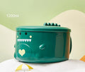 Axyaa Double-layer Cute Duck Ramen Bowl With Lid Stainless Steel Tableware