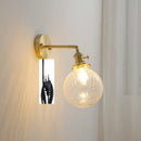 Axyaa Copper Wall Lamp Gray Glass Ball LED Stair Light Nordic Modern Design