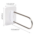 Axyaa Stainless Steel Self-adhesive Wall Hook Organizer for Clothespin Storage