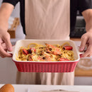 Axyaa 4-Piece Ceramic Handle Baking Dish Set for Lasagne/Pie/Casserole/Tapas