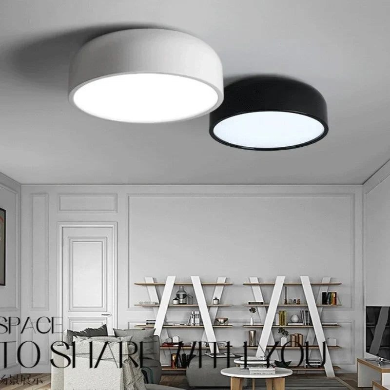 Axyaa Nordic Makaron Round Ceiling Light for Bedroom Living Room Bathroom