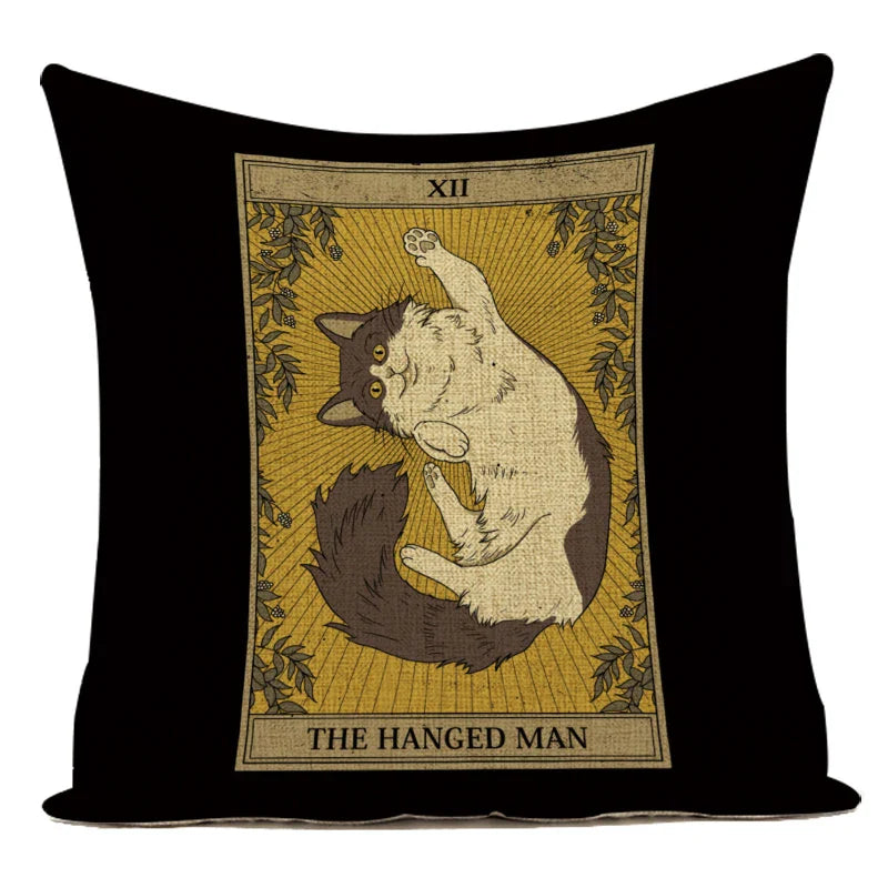Axyaa Retro Pet Pattern Cushion Cover - Decorative Sofa Linen Pillow Case