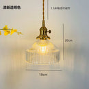 Axyaa Glass Hanging Lamp with Switch | Nordic Copper Pendant Light Fixture