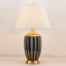 Axyaa Ceramic Table Lamp: Light Luxury Post Modern American Style, Bedroom & Living Room Lamps