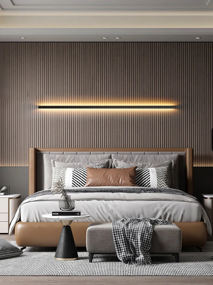 Axyaa Minimalist Grille Wall Lamp LED Lights Modern Bedroom Decor