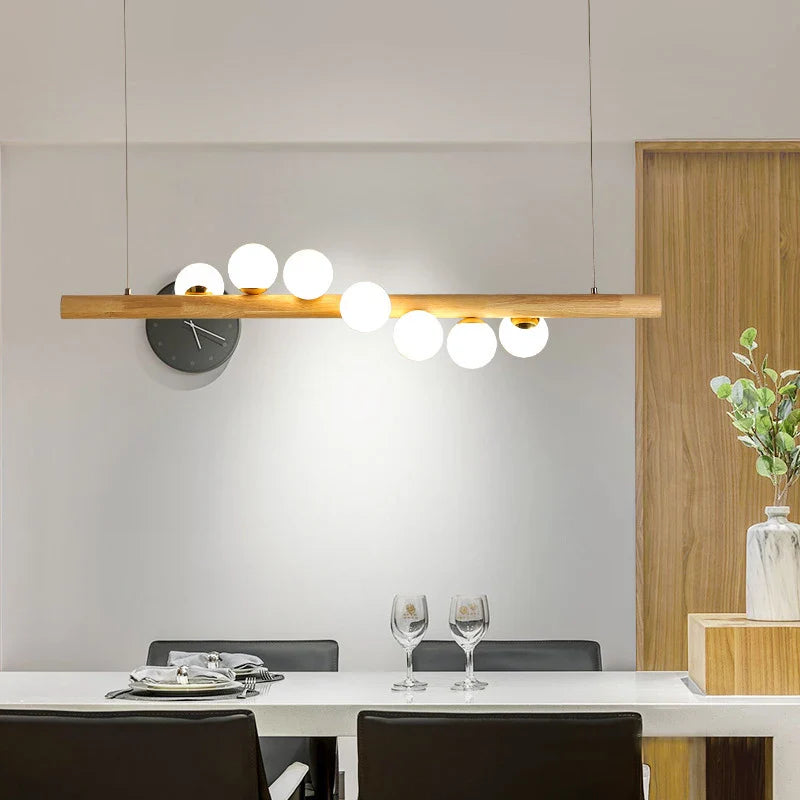 Modern Wood Pendant Light by Axya: Hanging Lamps for Dining Room & Kitchen Island