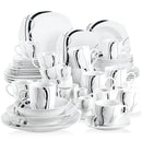 Axyaa 18-Piece Porcelain Dinner Set with Egg Cup, Cup, Saucer, Mug, Plates, Bowl, Jug, Pot