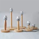 Axyaa Wooden Base Table Lamp Holder with On/Off Switch