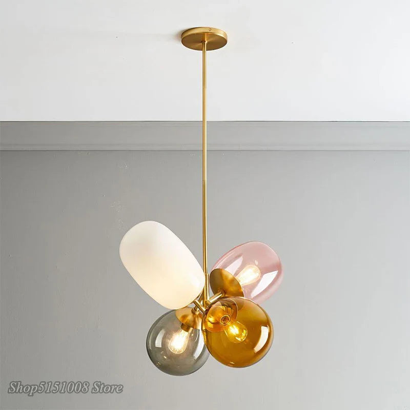 Axyaa Nordic Balloon Glass LED Pendant Lights for Children's Room and Dining Room