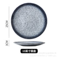 Axyaa Ceramic Striped Plate: Creative Retro Steak Spaghetti Sushi Restaurant Commercial Plate