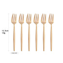 Stainless Steel Small Fork Set for Desserts and Fruits by Axyaa