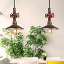 Axya Loft Industrial Iron Water Pipe Pendant Lamp - Retro E27 LED Hanging Light