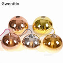 Axyaa Modern Gold Glass Pendant Light for Living Room Bedroom Kitchen.